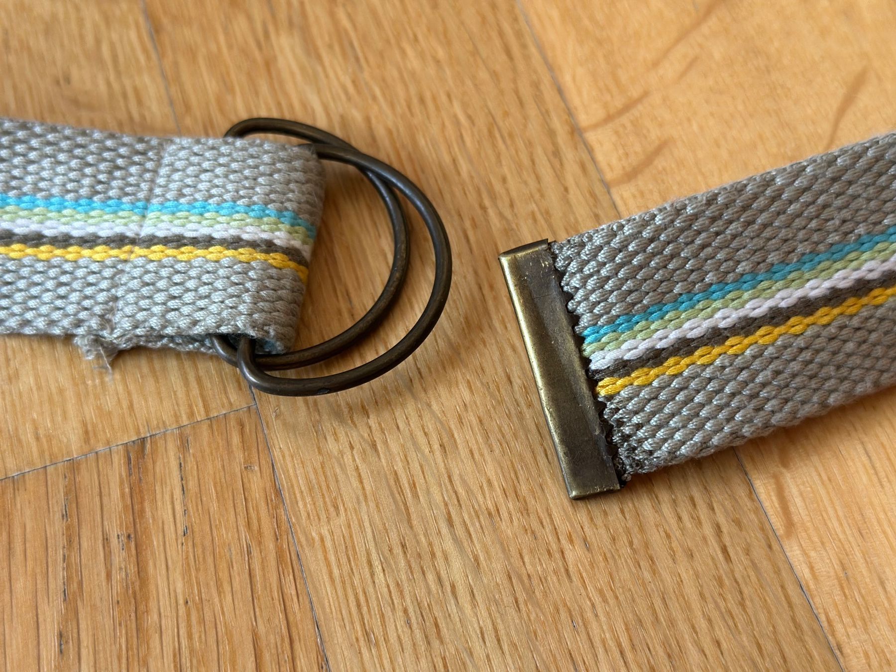 Gürtel: Gürtel grau/bunt Stoff (Gurt) 85 cm – Gebraucht aus Rothenburg von wer_g9fd 3