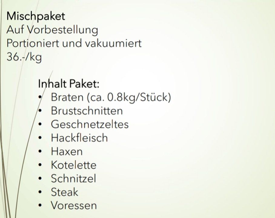 Lebensmittel & Spezialitäten: Kalbfleisch Mischpaket – Gebraucht aus Basadingen von memarc