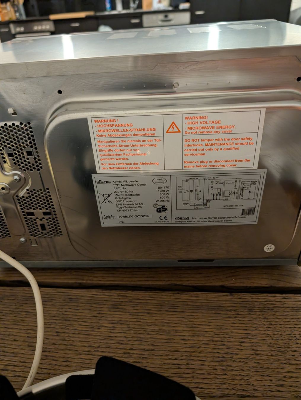 Appareils de cuisine: König Mikrowelle 800W – D'occasion à Rheineck par Namaste 1