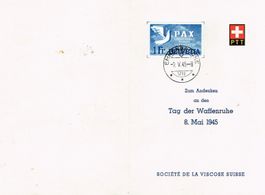 PTT-Bögli Tag der Waffenruhe 8. Mai 1945 frankiert