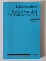 Lektüreschlüssel Heinrich von Kleist Das Erdbeben in Chili
