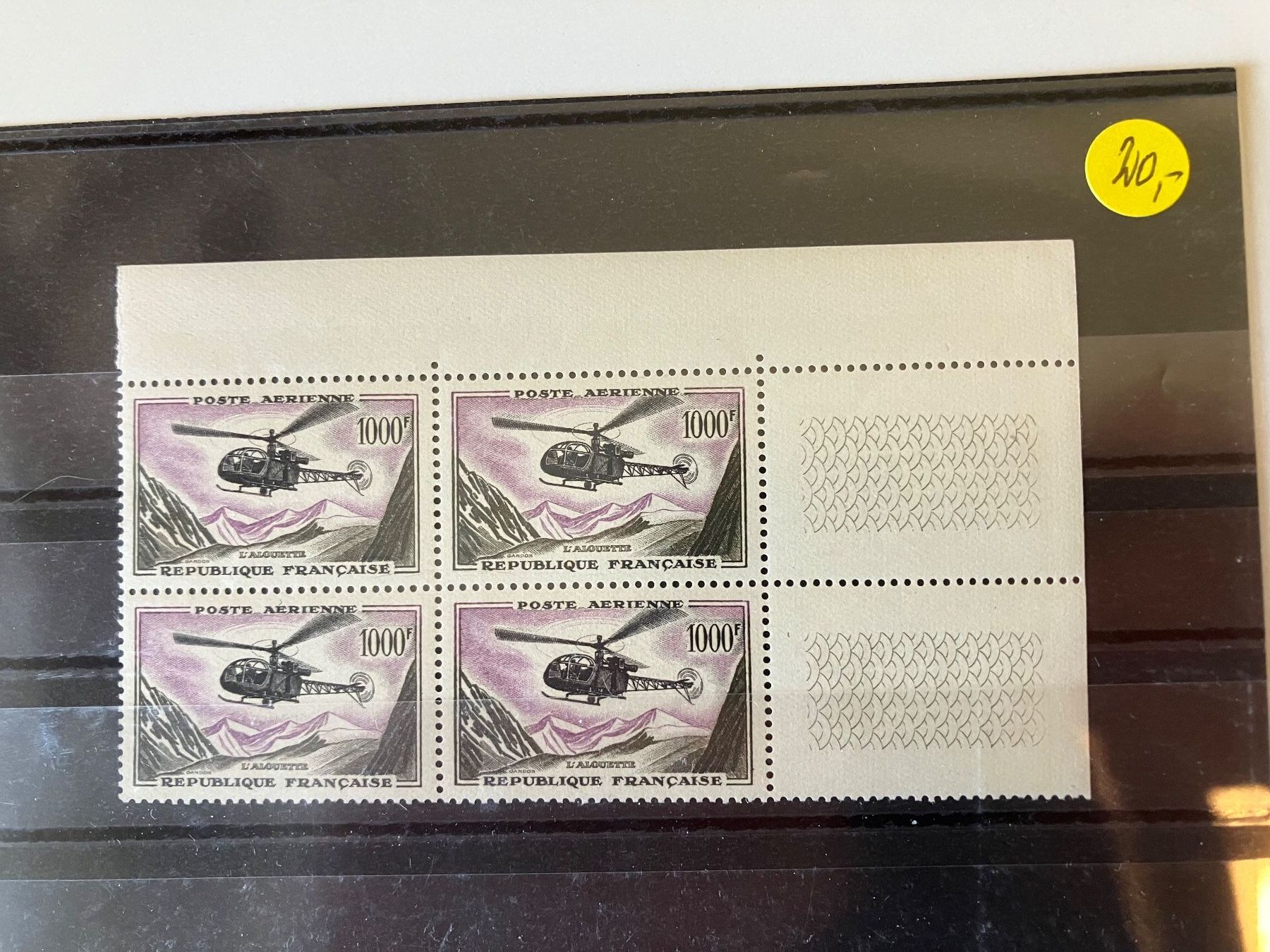 Tous les timbres: Frankreich Flugpost 4er Block mit Bogenrand ** – D'occasion à Baar par Ramona10