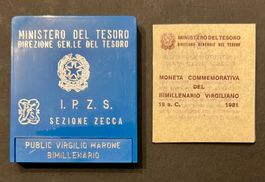 500 Lire 1981 Italien Silber – Vergil Bimillenario – IPZS