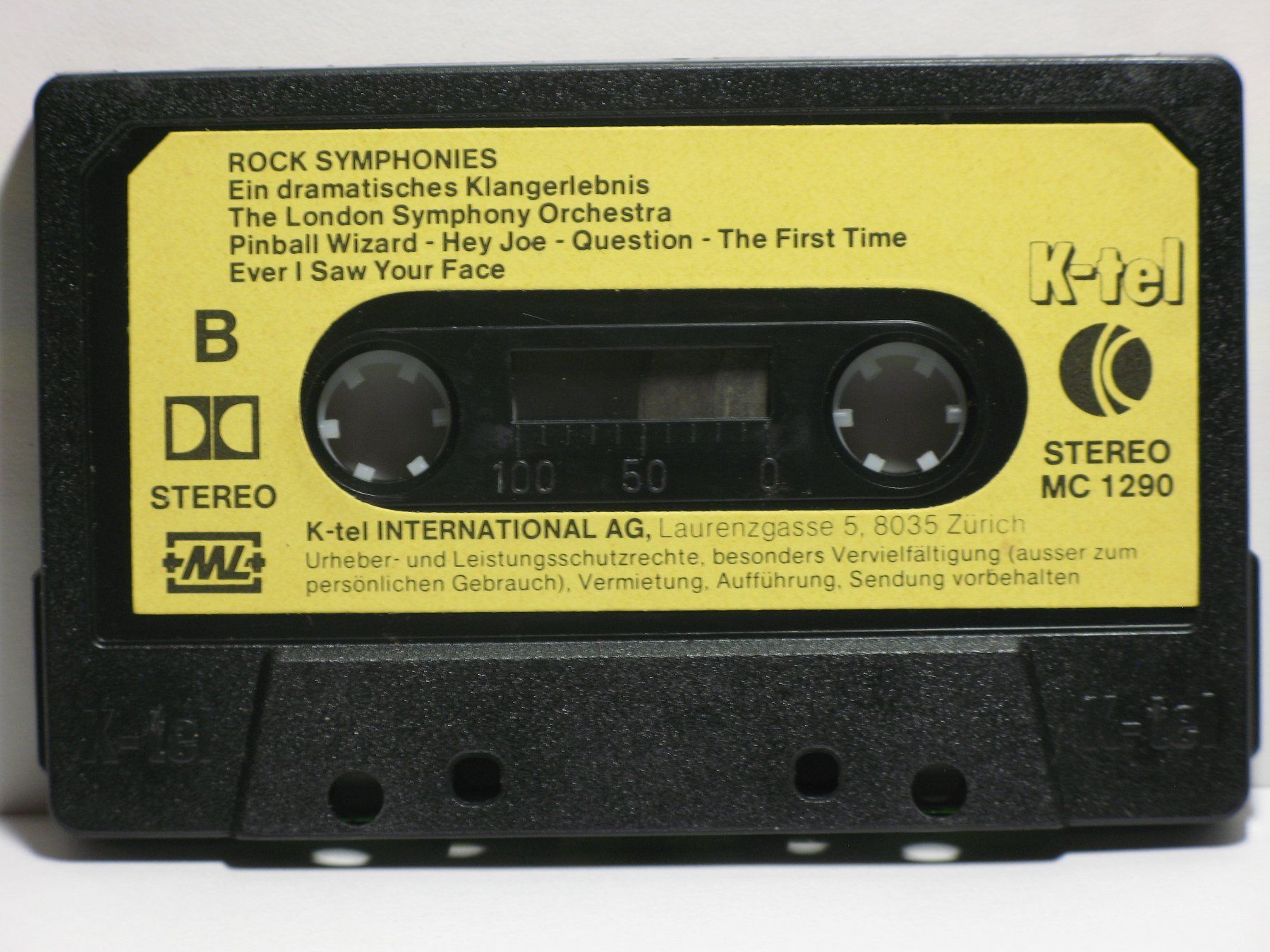 Musicassette: ROCK  SYMPHONIES – Usato da Langnau i. E. venduto da gf2_29jt 3