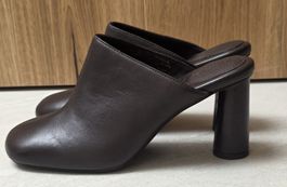 H&M Leder Pantoletten braun Grösse 39 Neu