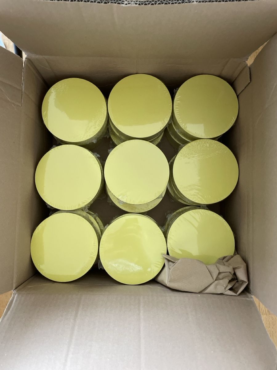 Papiere: Neue runde Moderationskarten gelb, Originalverpackt – Neu und originalverpackt aus Dietwil von Josy44 2