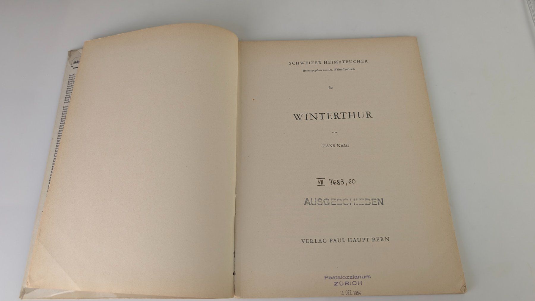 Bücher: Schweizer Heimatbücher: Winterthur 1954 – Gebraucht aus Zürich von axolottchen 4