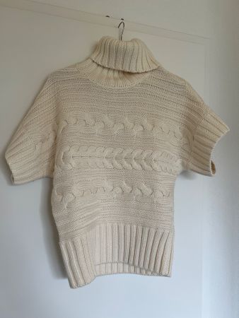 Rollkragenpullover, Strick, Damen, Gr. 40/42, Creme
