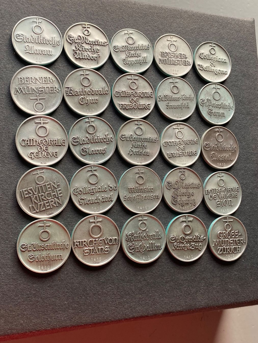 Medaillen: 25 Silbermedaillen Schweizer Städte und Kirchen – Gebraucht aus Zürich von mysilvercoin 3