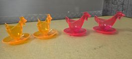 Eierbecher Sonja Plastic 4er Set bunt guter Zustand