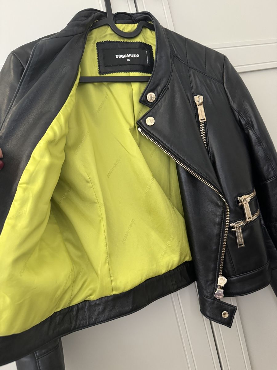 Giacche: DSQUARED2 Damen Lederjacke Gr. 40 Schwarz Gold – Nuovo (secondo la descrizione) da Adliswil venduto da alexandraov 2