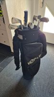Golftasche m. Schlägern und div. Zubehör