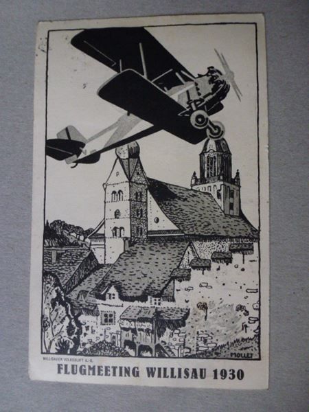 Tutti i francobolli: Luftpost Karte 1930 ++ Zürich-Basel – Usato da Walkringen venduto da Casablanca777 3