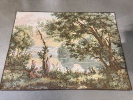 Wandteppich Corot Motiv Landschaft Made in France Gobelin