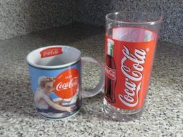 Coca Cola Tasse und Glas 4dl