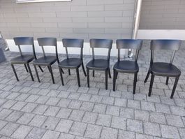 6 Gleiche Horgen Glarus Stühle Schwarz 