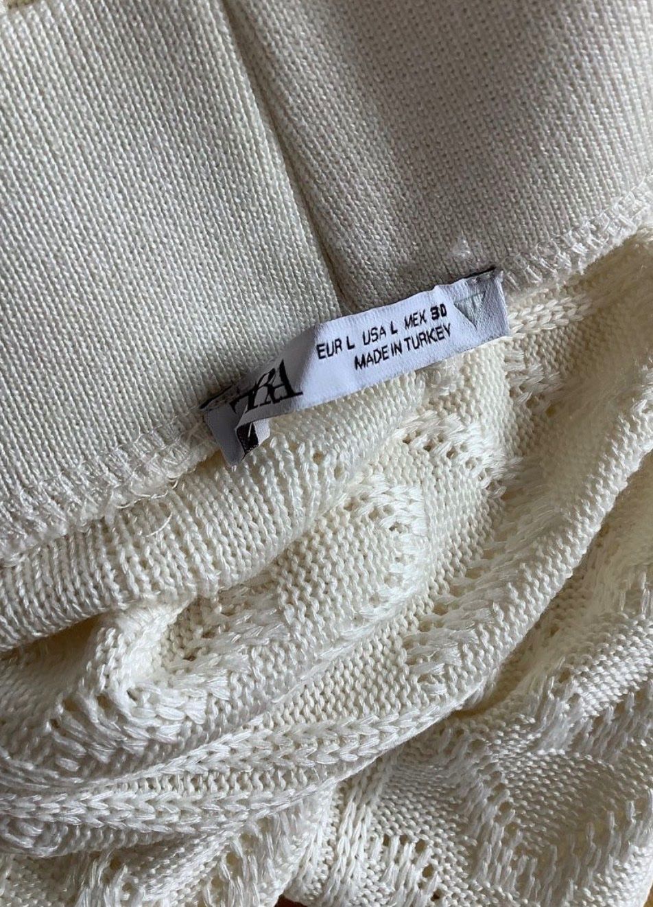 Zara Hosen: Strickhose ecru Boho gemustert Zara M – Neu (gemäss Beschreibung) aus Ascona von Buisy81 4