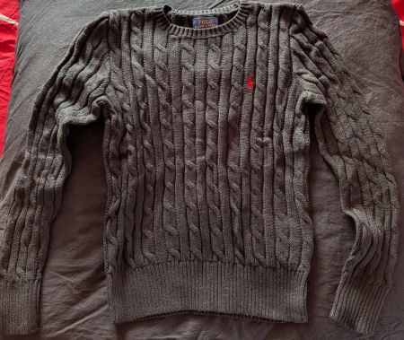 AUTHENTISCHE Ralph Lauren Pullover Schwarz Mädchen 136-142