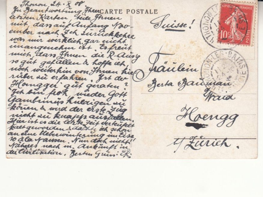 Cartoline postali: Bière Gimel 1908 – Usato da Bürglen TG venduto da StampGraf 1