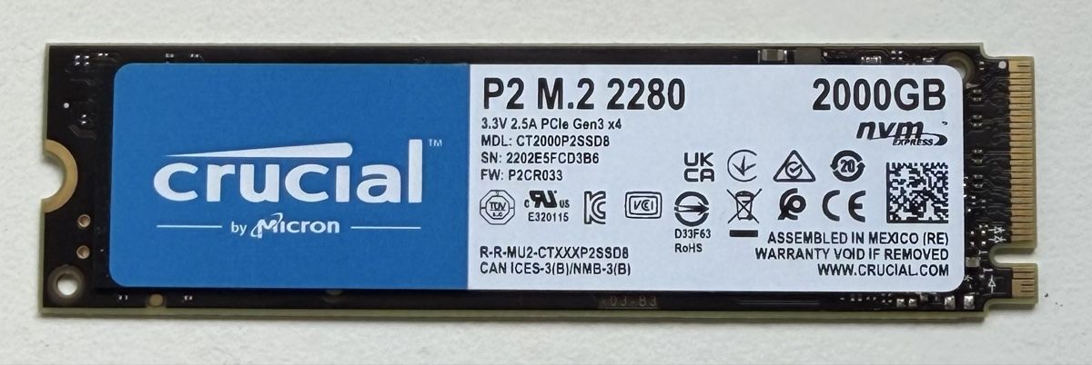 Crucial Dischi rigidi: 2TB NVME SSD Crucial – Usato da Schwerzenbach venduto da Amv_w2s