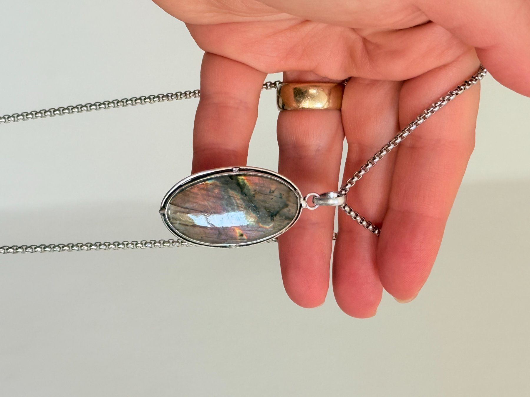 Catenine: Collier avec Labradorite – Nuovo e nell'imballaggio originale da Genève venduto da AWWA 5