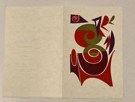 Eventuell Oskar Dalvit (1911-1975) Holzschnitt Programmkarte