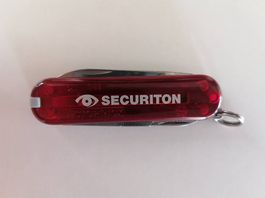 VICTORINOX Classic SD Transparent rot SECURITON Edition NEU