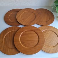 Set 6 assiettes teak Morsbak Denmark vintage