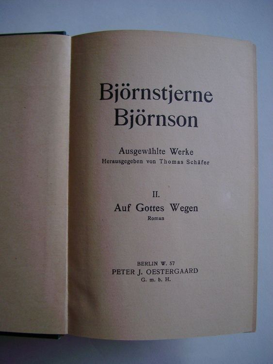 Bücher: BJÖRNSTJERNE BJÖRNSON – Gebraucht aus Winkel von Gallica 2