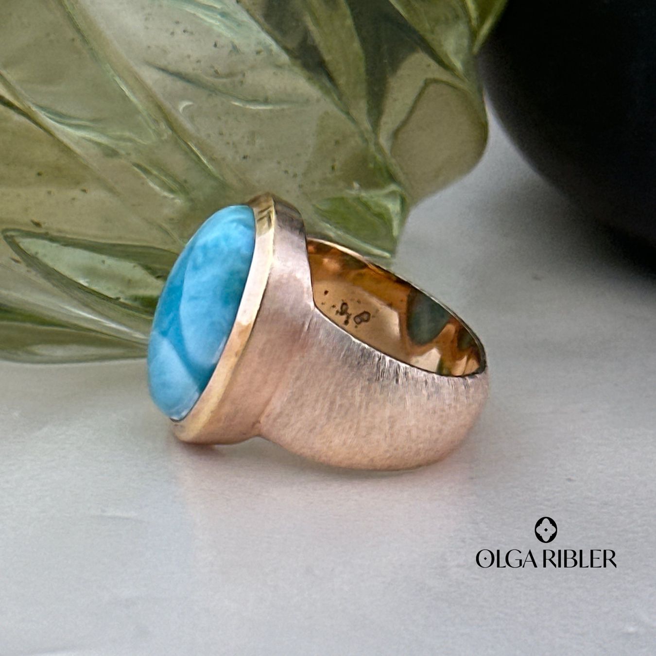Olga Ribler Anelli: Silber Statement Ring mit Larimare Grösse 55 – Nuovo (secondo la descrizione) da Luzern venduto da byolgaribleroutlet 6