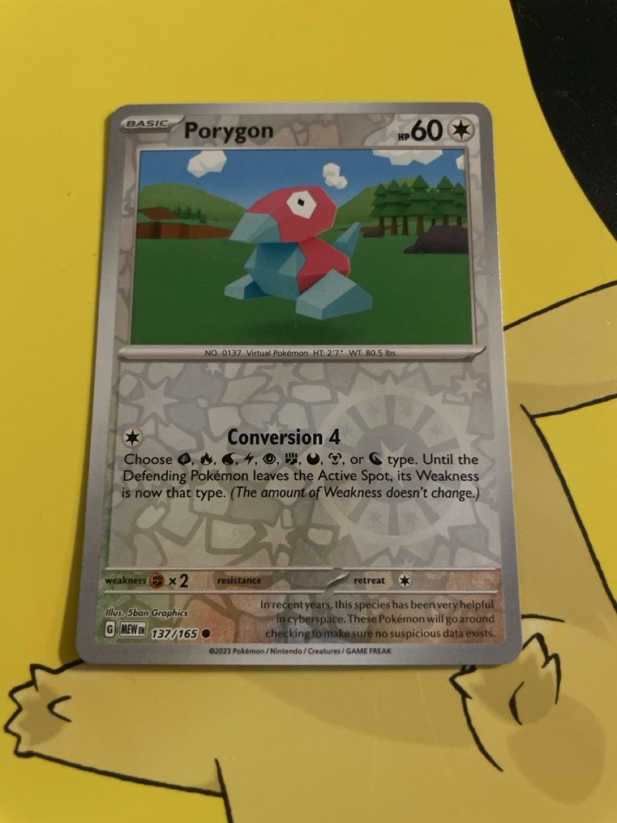 Pokémon Sammelbilder & Trading cards: Porygon Reverse Holo 137/165 Pokemon 151 – Gebraucht aus Bazenheid von Toulouse12