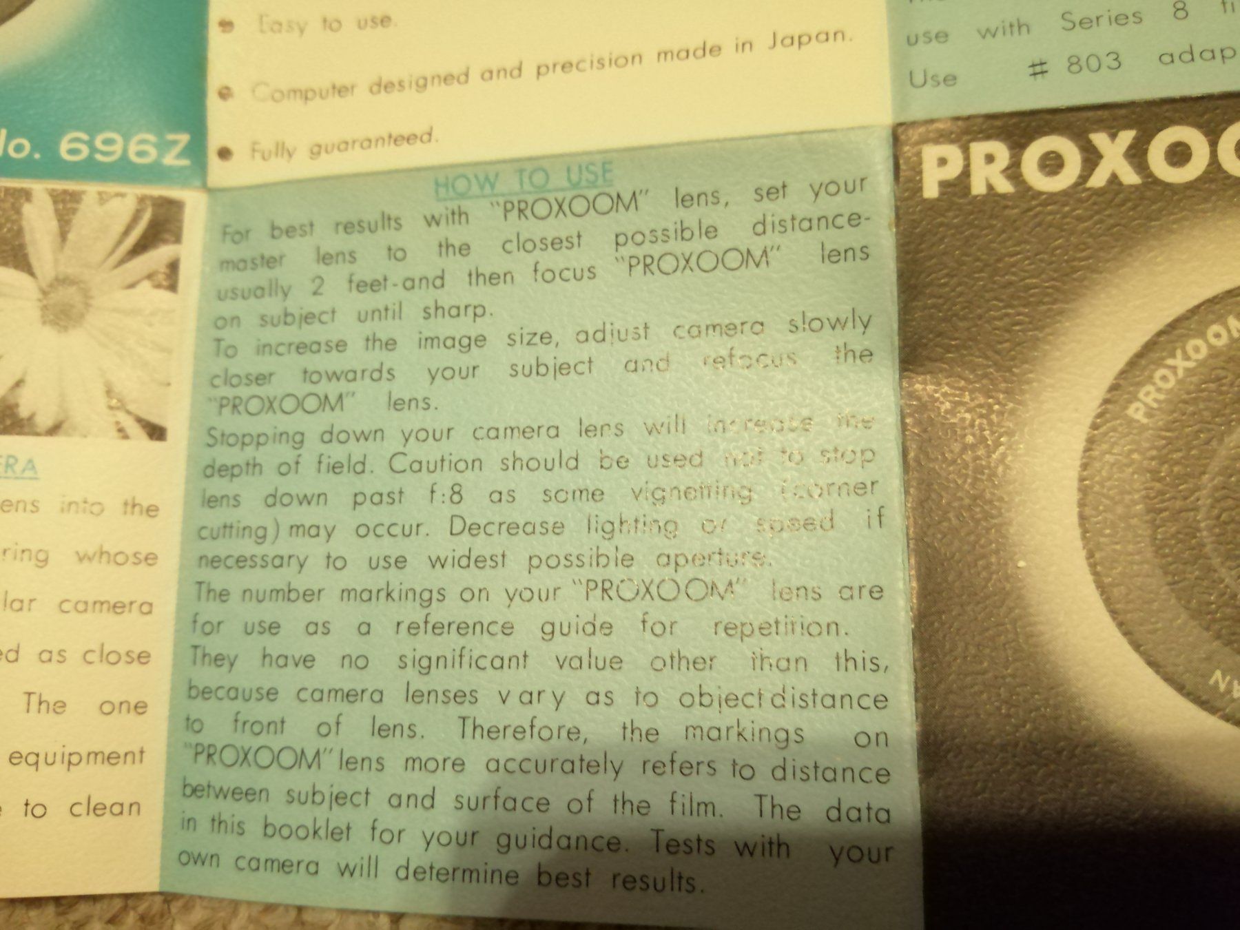 Obiettivi: Proxoom Nahlinse, variable Nahaufnahme, Vintage Objektiv – Nuovo e nell'imballaggio originale da Zürich venduto da Finale7 9