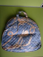 Vintage 50thies Badetasche mit Segelboot Motiv hellblau