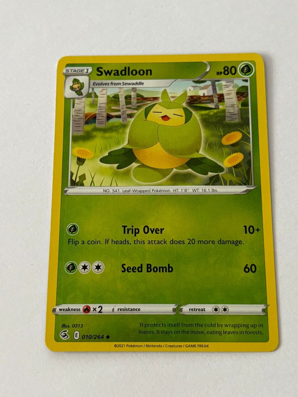 Pokémon Carte collezionabili: Swadloon 010/264 – Usato da Herisau venduto da Seyashop_2