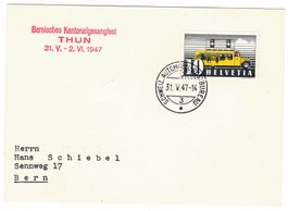 Lettre de Thun BPA A412 pour Bern le 31.V.47