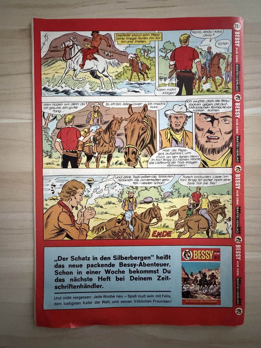 Comics: Bessy Bastei Heft 281, 1971 – Gebraucht aus Kehrsatz von Raboy 1