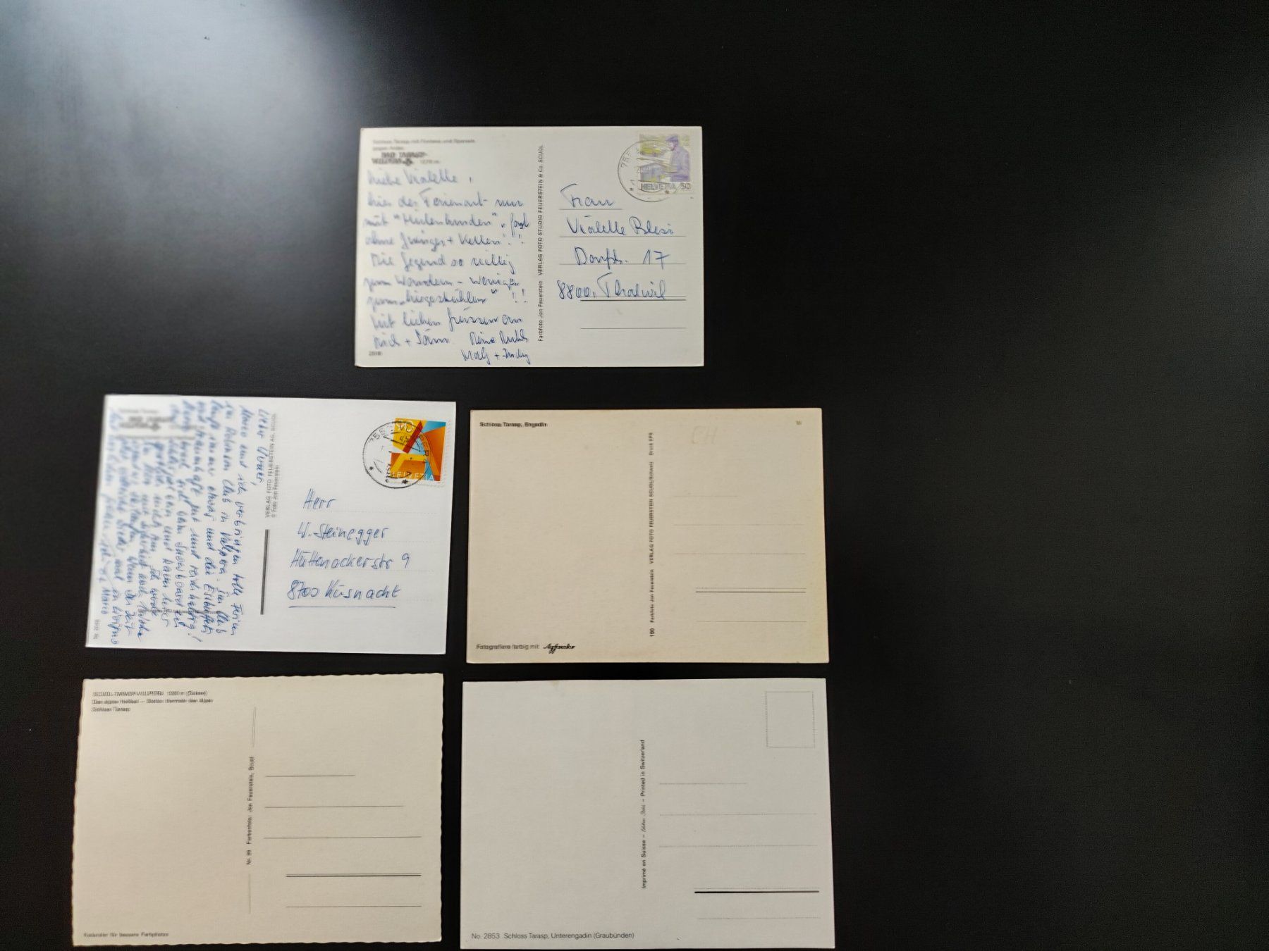Cartoline postali: 5 AK Schloss Tarasp Graubünden – Usato da Ohmstal venduto da Lebensfreude05 1