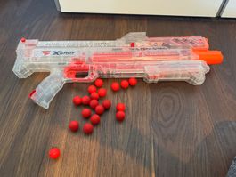 X-Shot Excel Blaster transparent guter Zustand 19 Geschosse