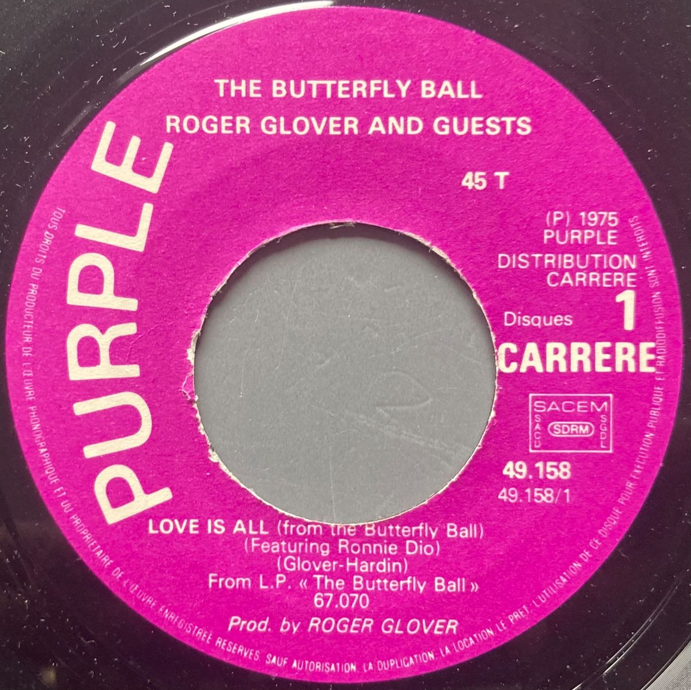 Vinyles: ROGER GLOVER AND GUESTS - LOVE IS ALL – D'occasion à Poliez-Pittet par Newtown-Records 2
