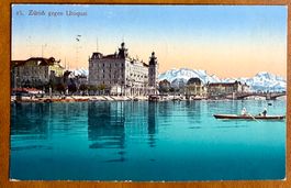 Zürich - Barque devant Utoquai 1913