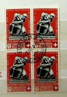 PRO PATRIA 1940 BLOC DE 4  OBLITÉRÉ  ZÜRICH. SBK 15.00 /T160