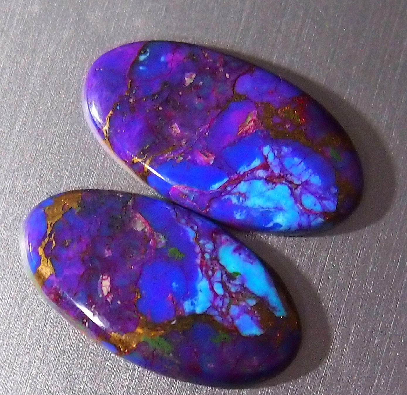 Edelsteine: 15,95 ct. 2 x Blautürkis TOP-Farben AAA – Neu (gemäss Beschreibung) aus Reinach BL von Hesekiel39 4