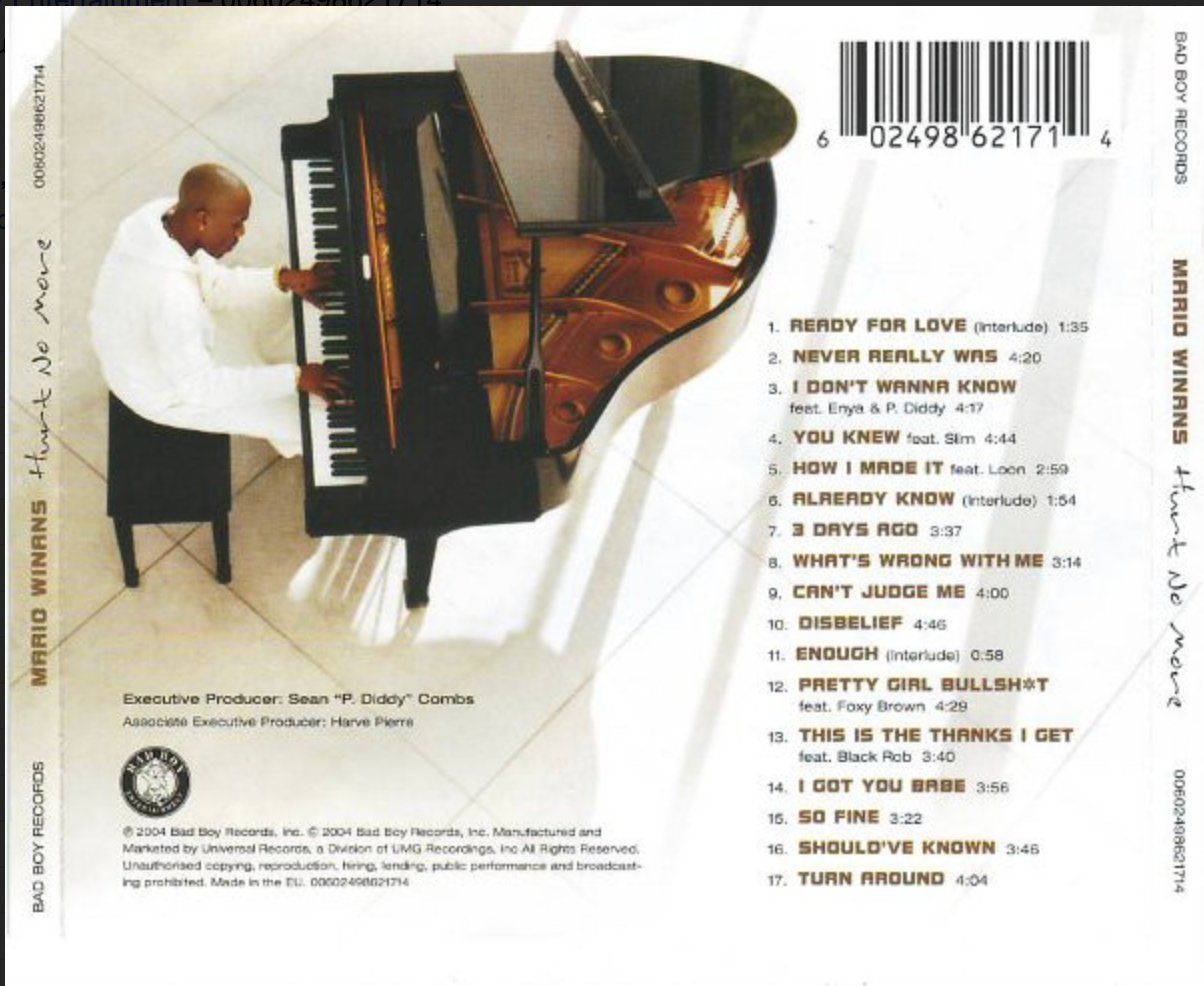 CD: Mario Winans - Hurt No More – Usato da Brunnen venduto da Barfly5 1