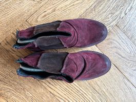 ungetragene Stiefelette Ernesto Dolani dunkelrot
