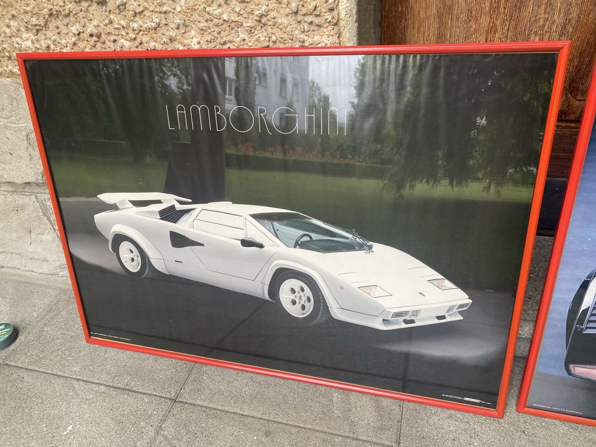 Lamborghini Documenti: 2 grosse Poster Rahmen Lamborghini Countach – Usato da Sursee venduto da lucialiani 2