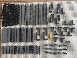 Lego Technik dunkelgraue runde Lochbalken LotP