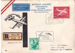 Jubiläumsflug AUA Wien - Frankfurt 1958