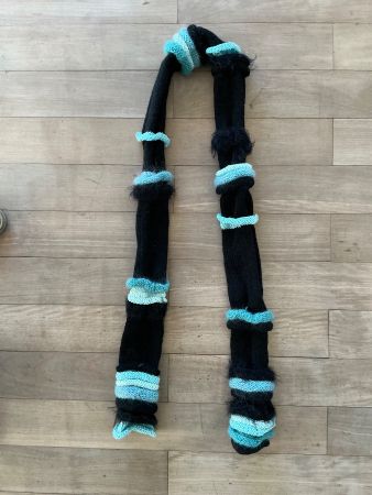 Schmuck-Schal, Schwarz/Türkis