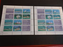 1978, 2 BLOCKS LEMANEX LAUSANNE; POSTFRISCH UND AUSGABETAG