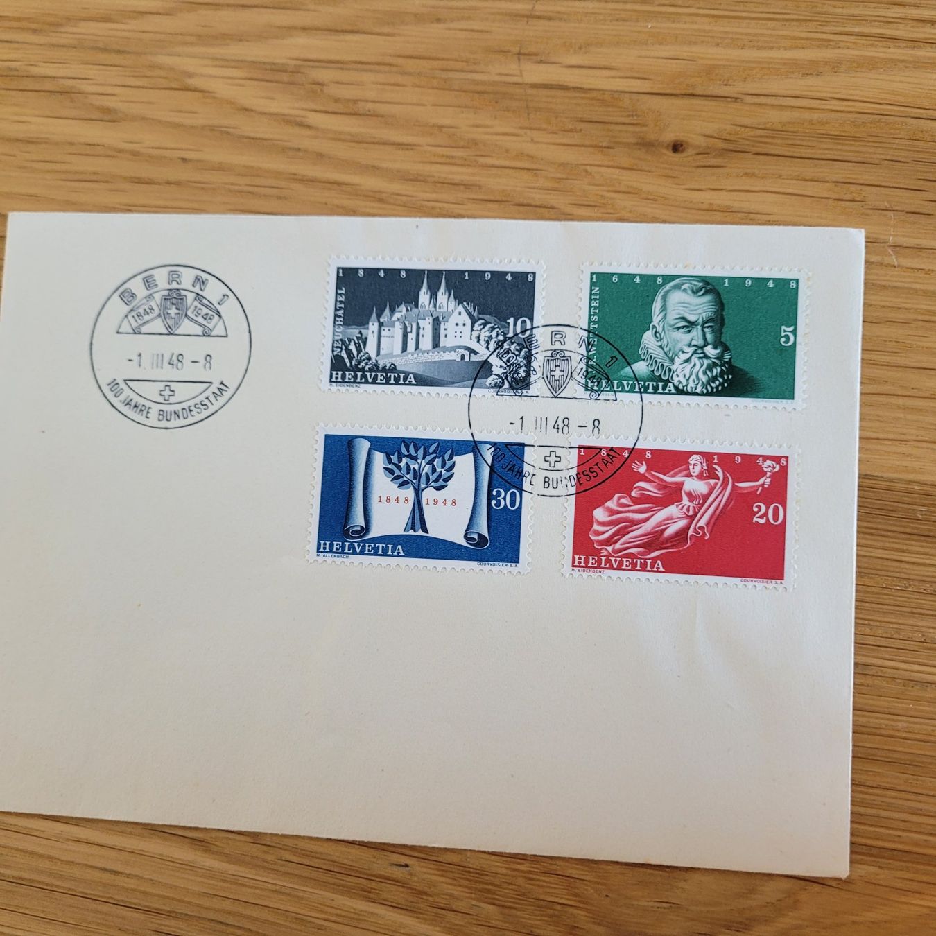 Alle Briefmarken: Dokument Bern 1948 – Gebraucht aus Biel/Bienne von Destockweb